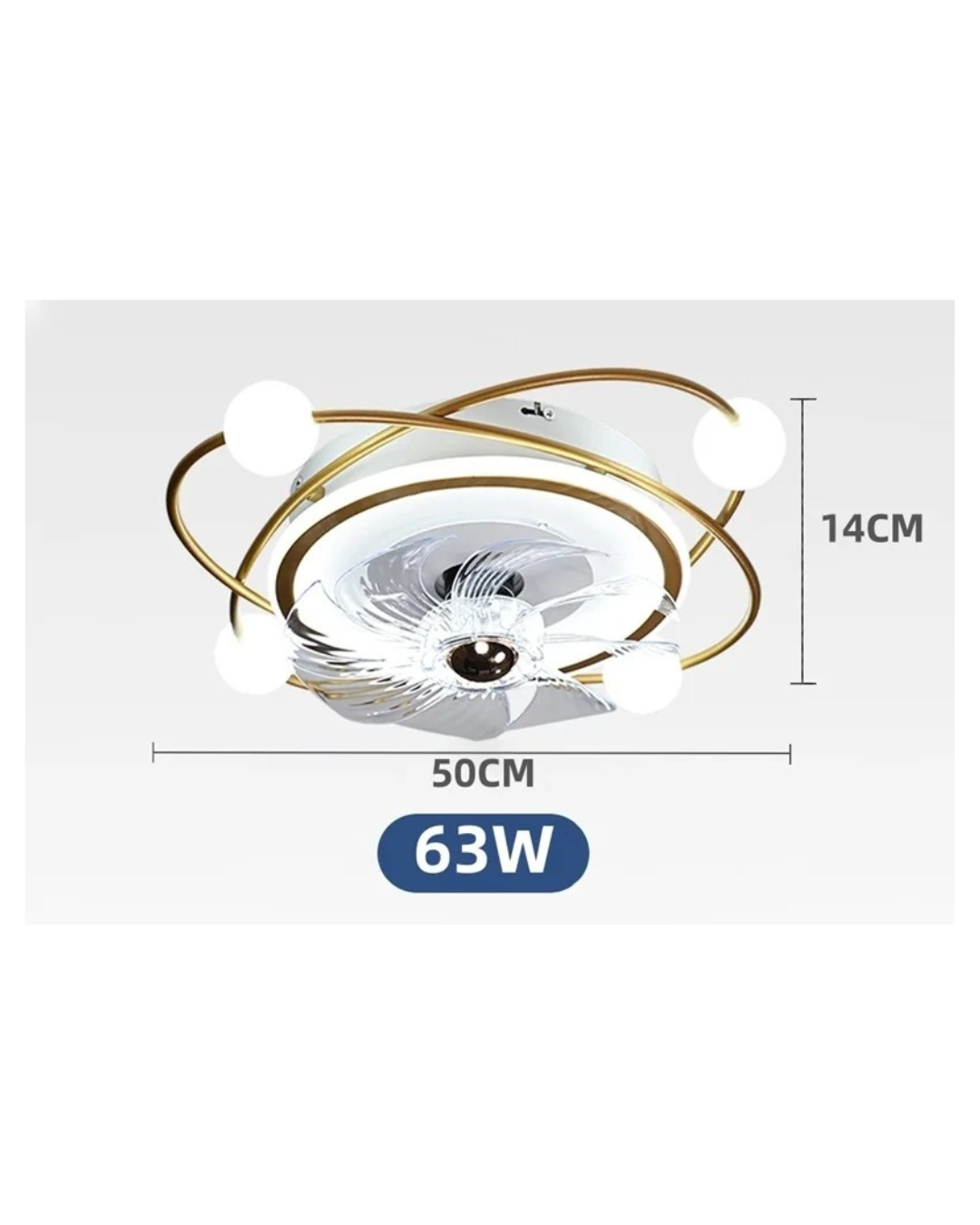 Modernus ventiliatorius su LED apšvietimu