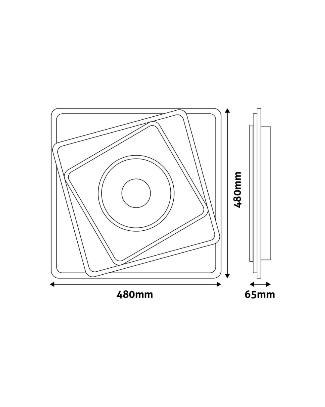 Lubinis LED šviestuvas EWA su pultu