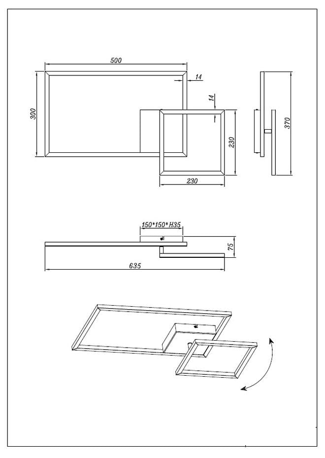 Lubų šviestuvas PADELLA