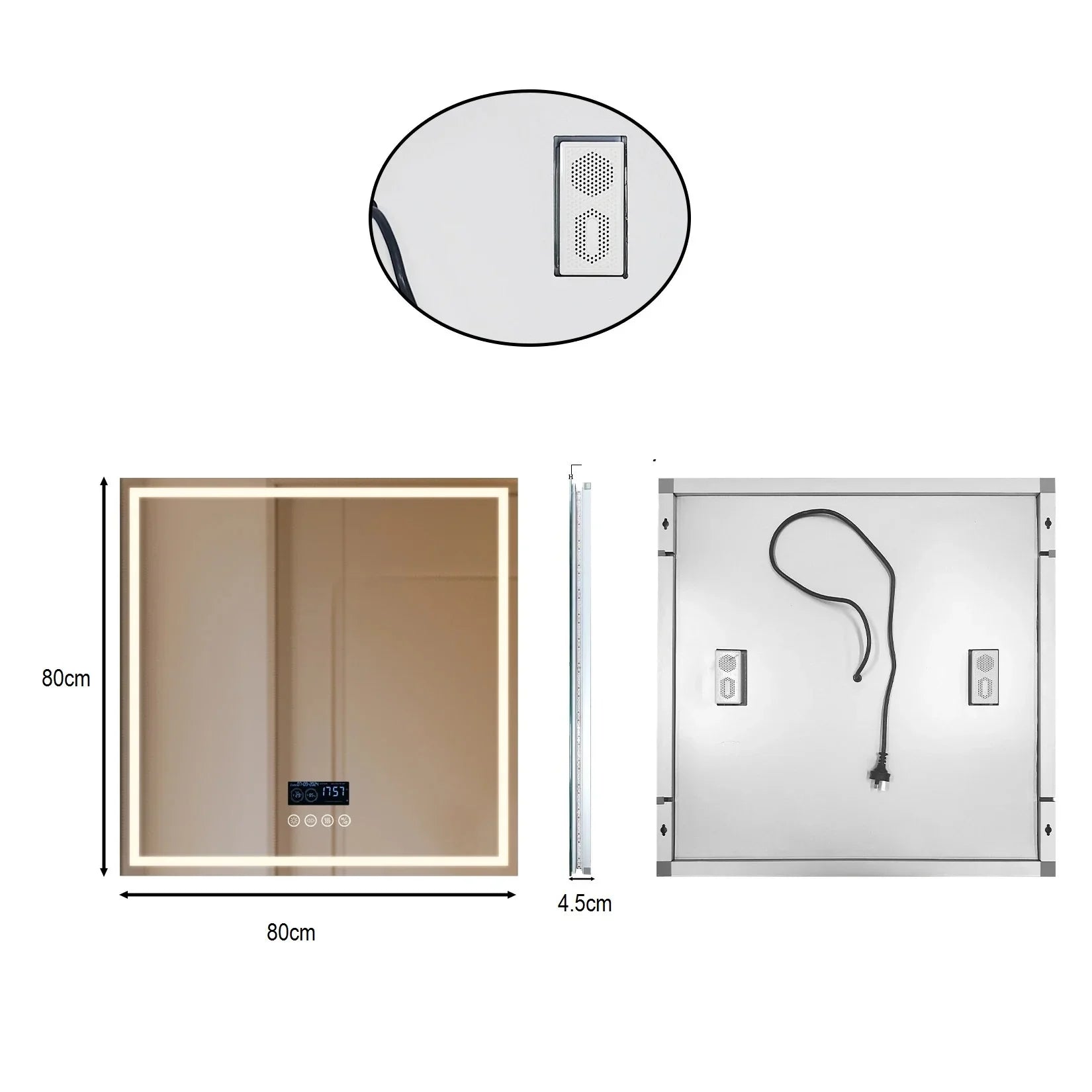 Išmanusis LED veidrodis su bluetooth ryšiu