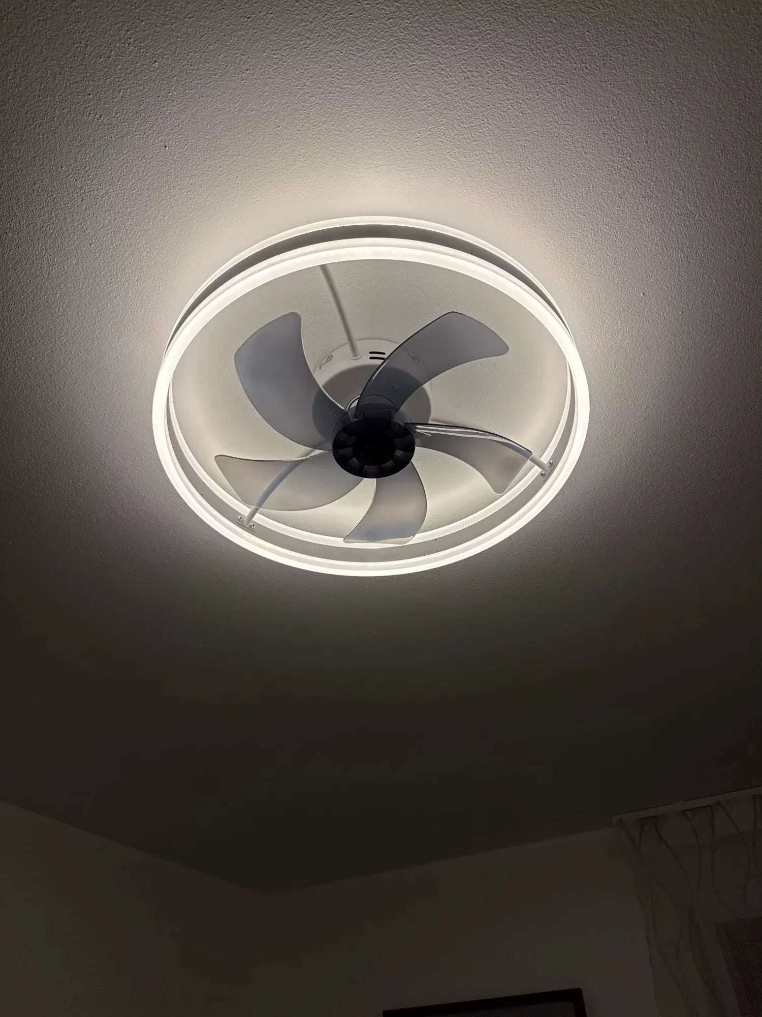 Lubų ventiliatorius su LED apšvietimu