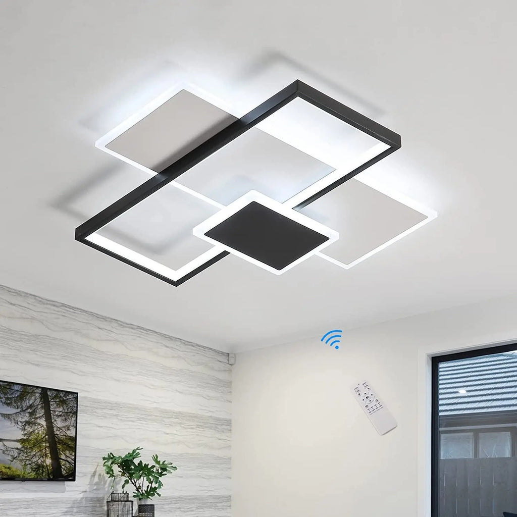 Modernus LED šviestuvas su nuotoliniu valdymu