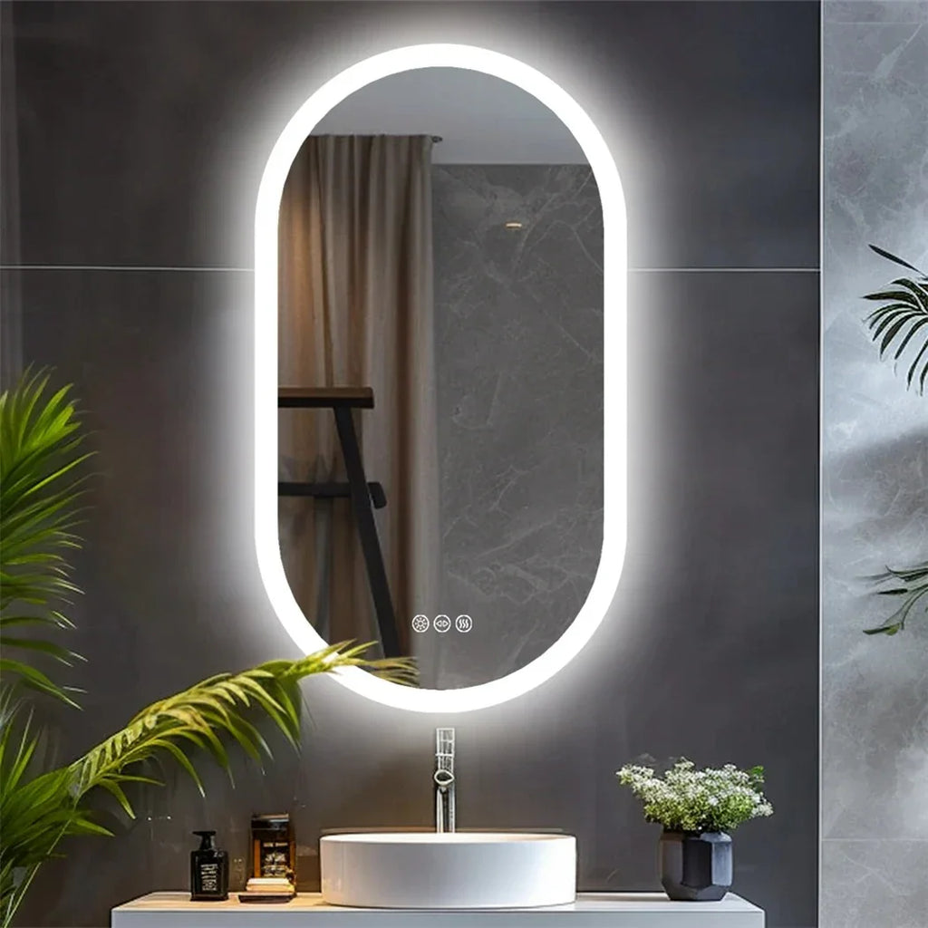 Ovalus LED veidrodis