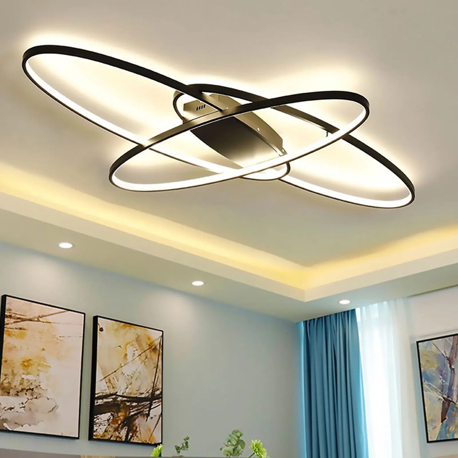 Modernus geometrinis LED lubų šviestuvas