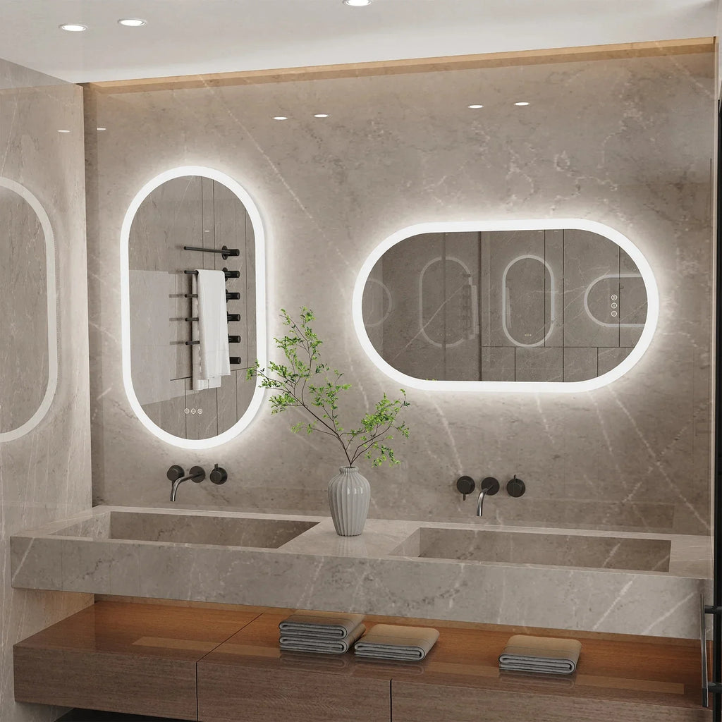 Ovalus LED veidrodis